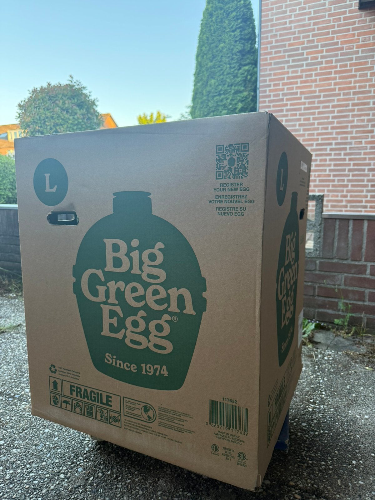Big green egg LARGE / nieuw in doos. Met garantie, Ophalen, Nieuw