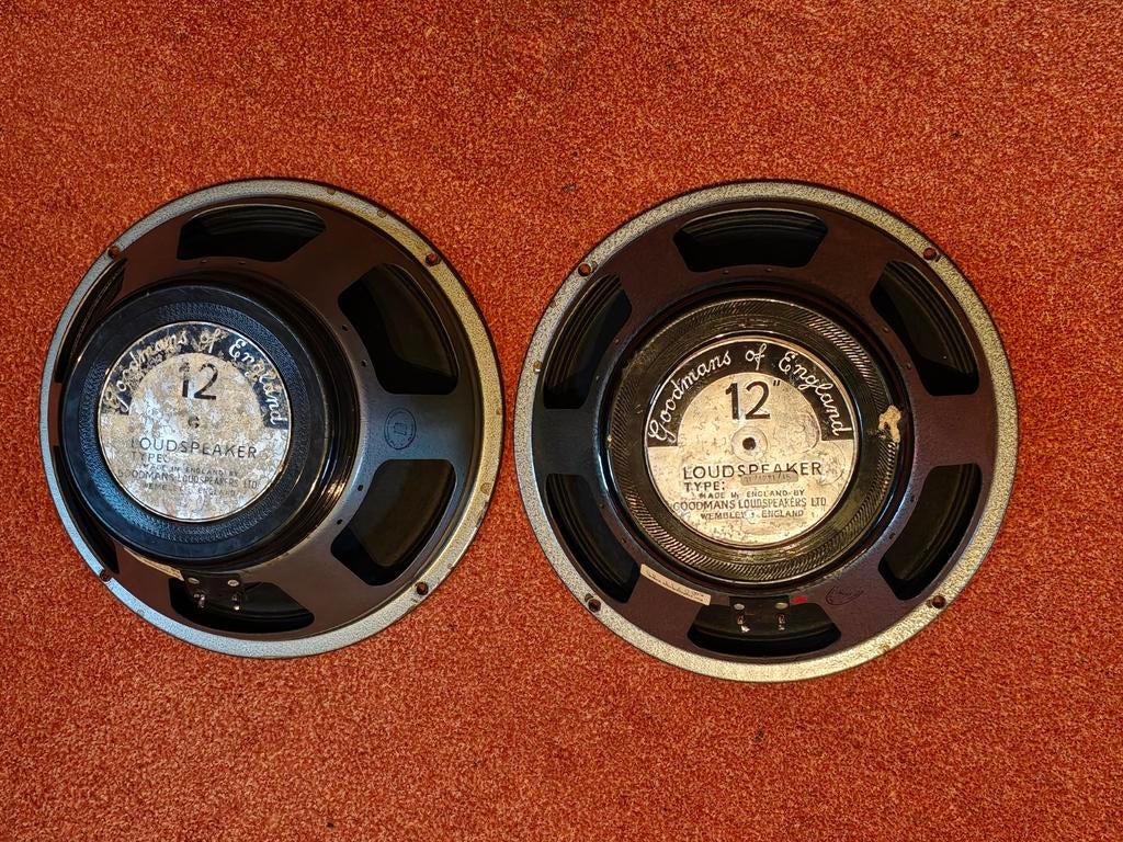 Vintage Goodmans 12" speakers (ca. jaren '60), Ophalen, Gebruikt