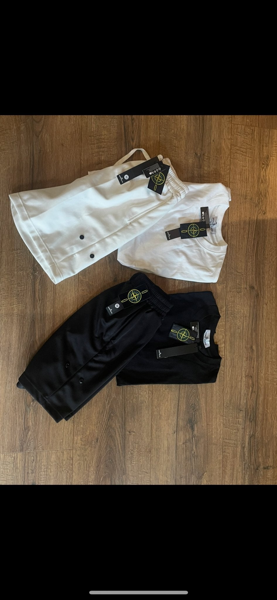 Stone Island T-shirt en korte broek set (M valt als L), Verzenden, Nieuw