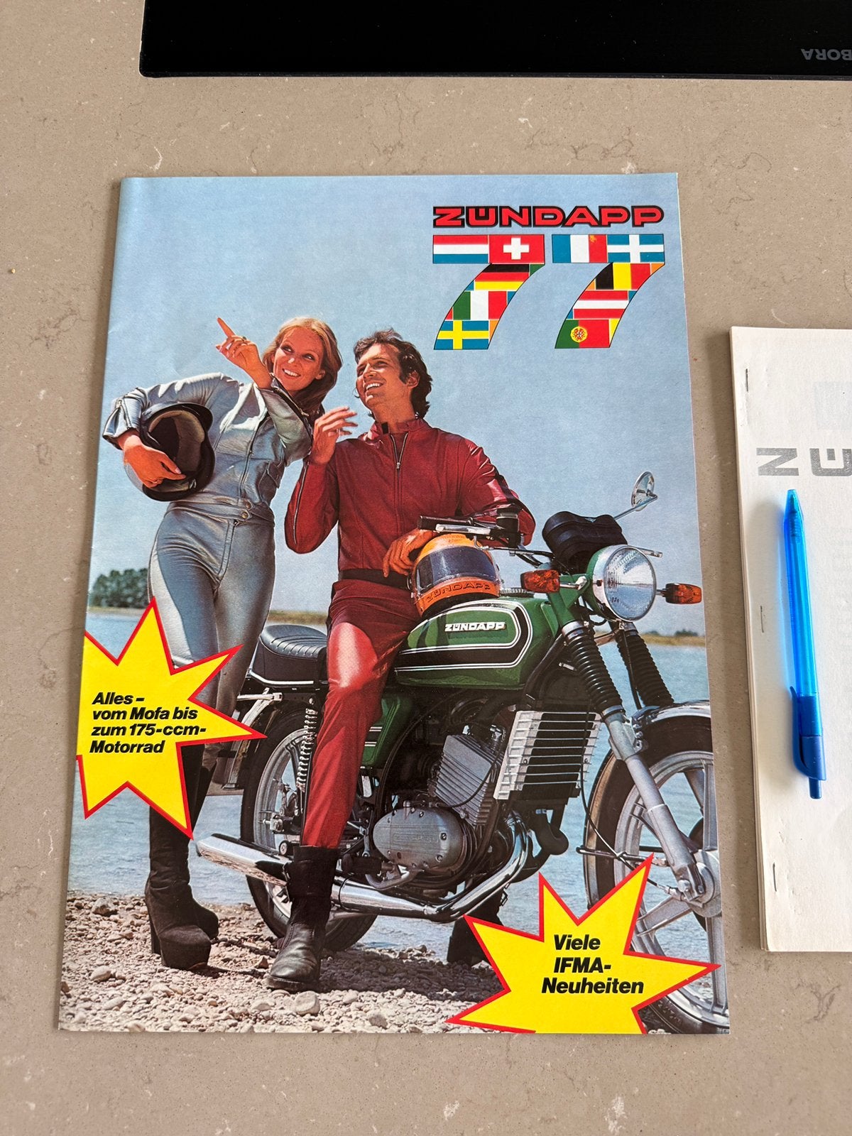Mooie NOS Zundapp folder 1977, Verzenden, Zo goed als nieuw