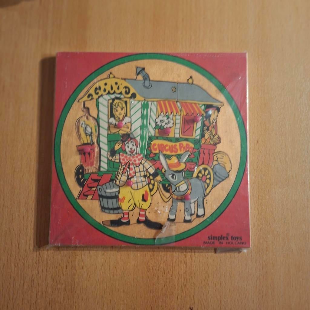 Vintage Simplex Toys Circus Parade Houten Puzzel, Ophalen of Verzenden