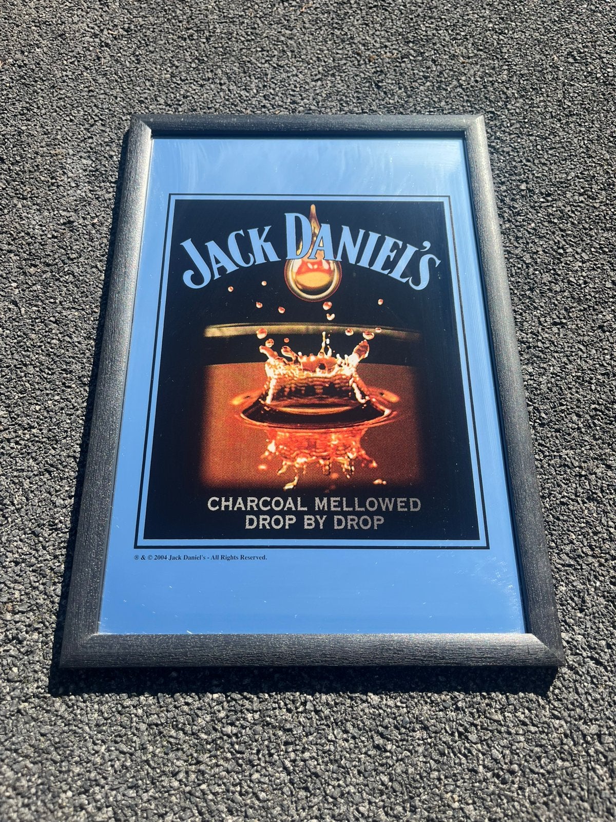 Vintage Jack Daniels Tennessee Whiskey reclamespiegel, Gebruikt, Gebruiksvoorwerp, ?, ?