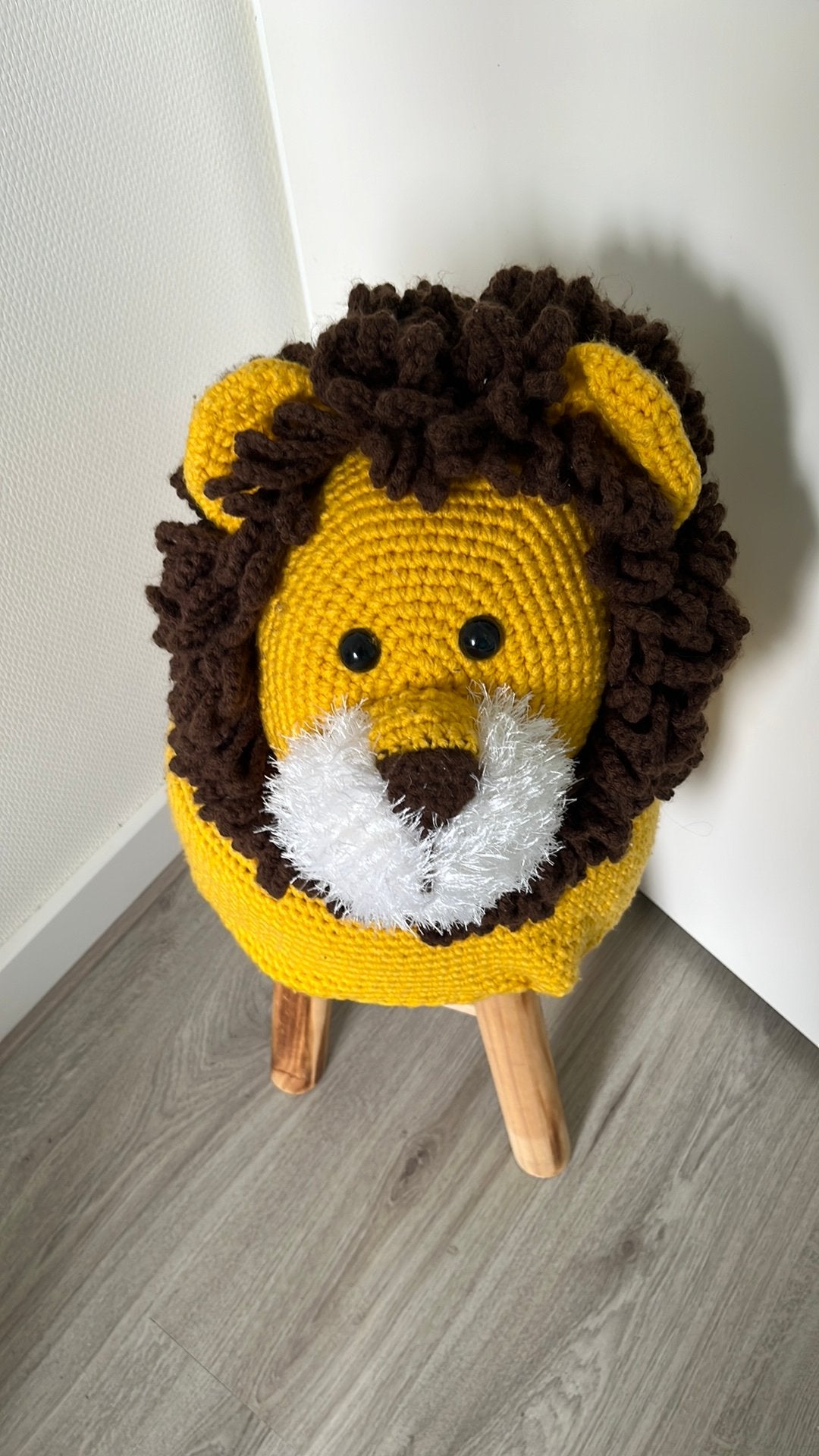 Leuke gehaakte leeuwenkruk voor kinderkamer/babykamer, Ophalen, Zo goed als nieuw, Stoel