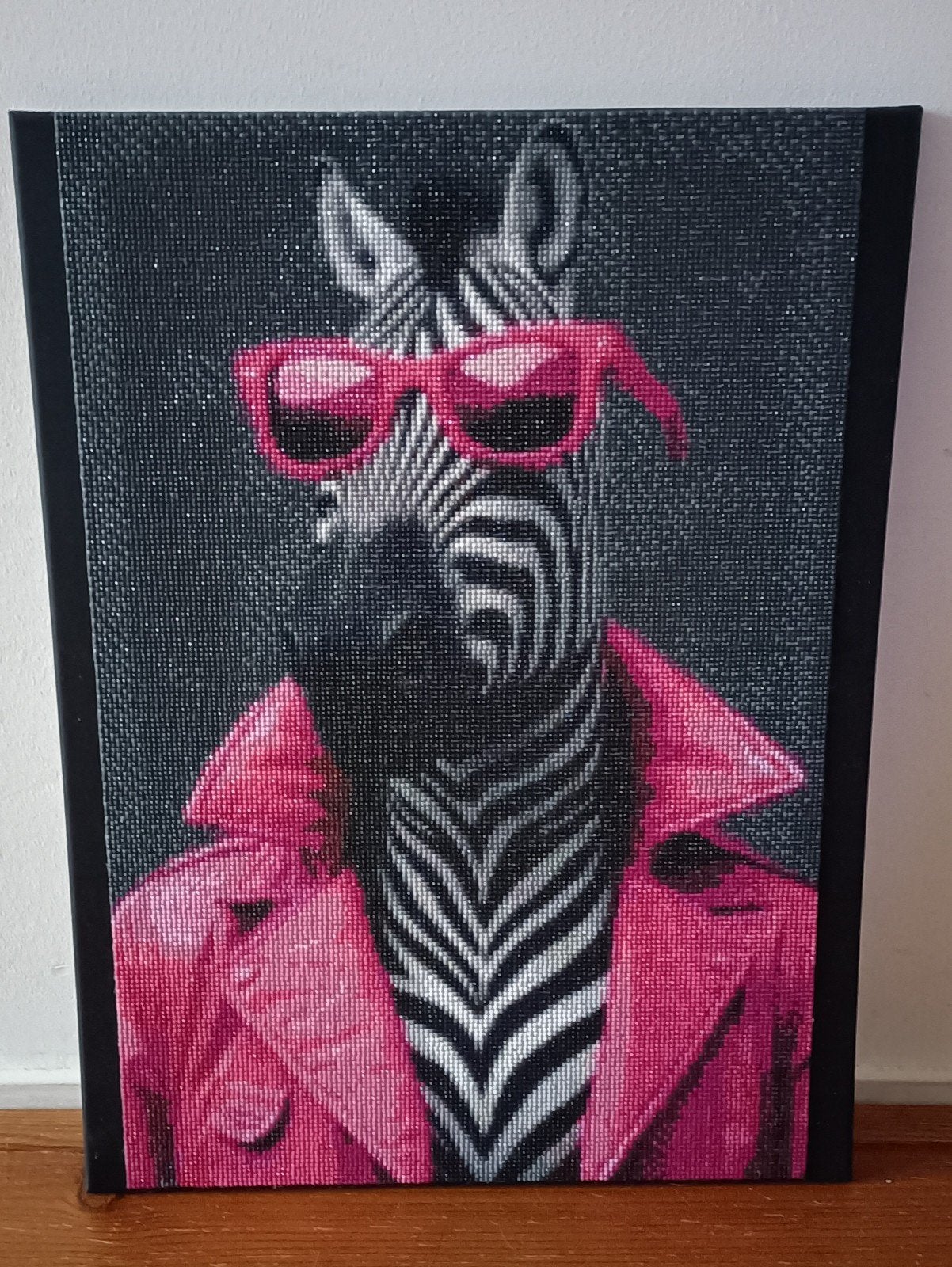 Diamond Painting Zebra met Roze Jas en Zonnebril, Ophalen, Nieuw, Minder dan 50 cm, Overige typen