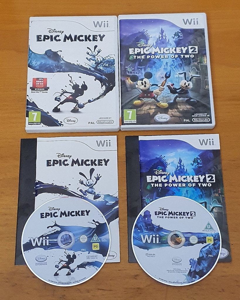 Wii | Epic Mickey en Epic Mickey 2, Avontuur en Actie, Gebruikt, 1 speler, Ophalen of Verzenden