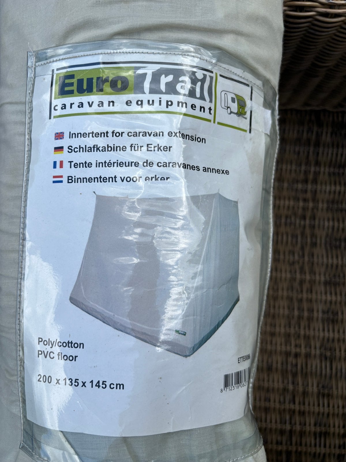 Binnentent nieuw voor uitbouw voortent. Afm. 200x135x145 cm, Caravans en Kamperen, Tentaccessoires, Ophalen of Verzenden, Zo goed als nieuw