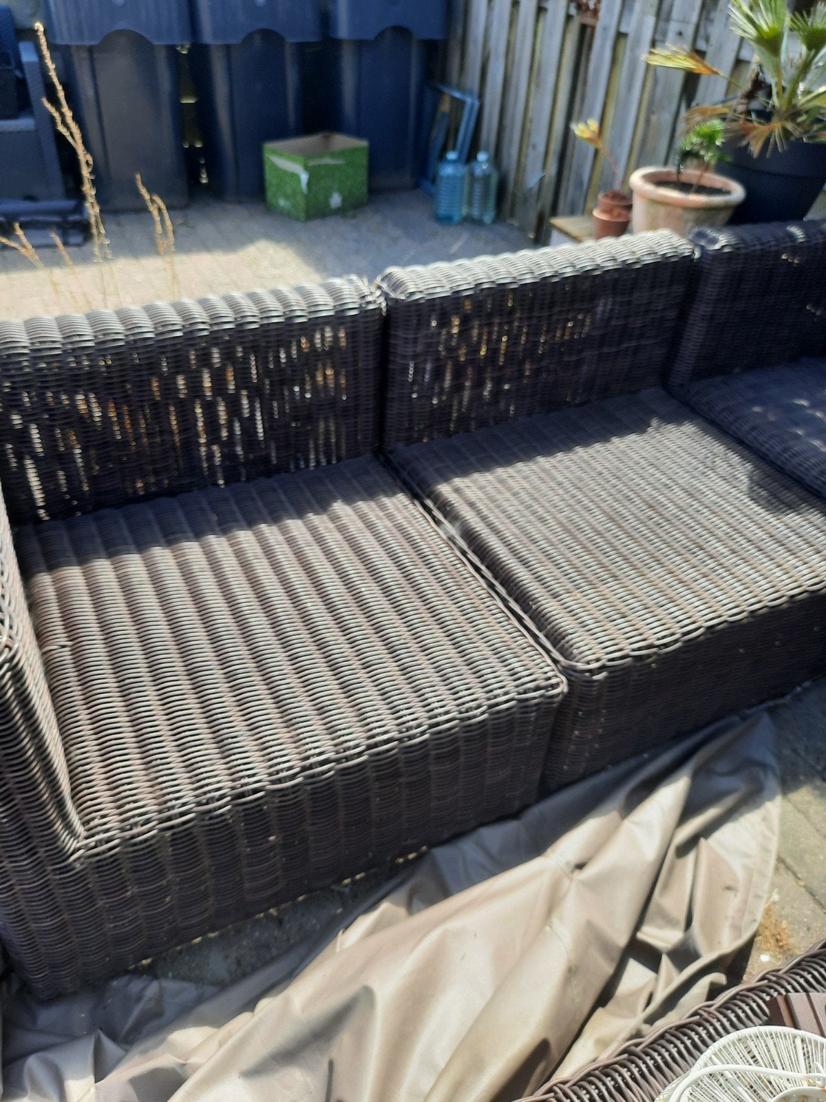 hoek lounge bank, Tuin en Terras, Tuinsets en Loungesets, Ophalen, Zo goed als nieuw, Bank