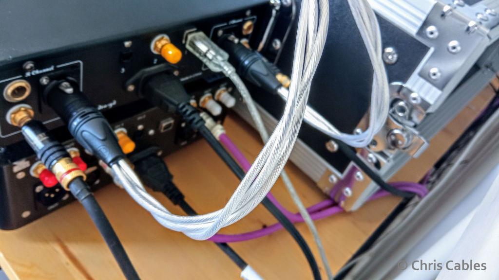'The Crystal Clear XLR' puur zilver interlinks. ChrisCables, Verzenden, Nieuw, 3451HB/44, Interlink-kabel