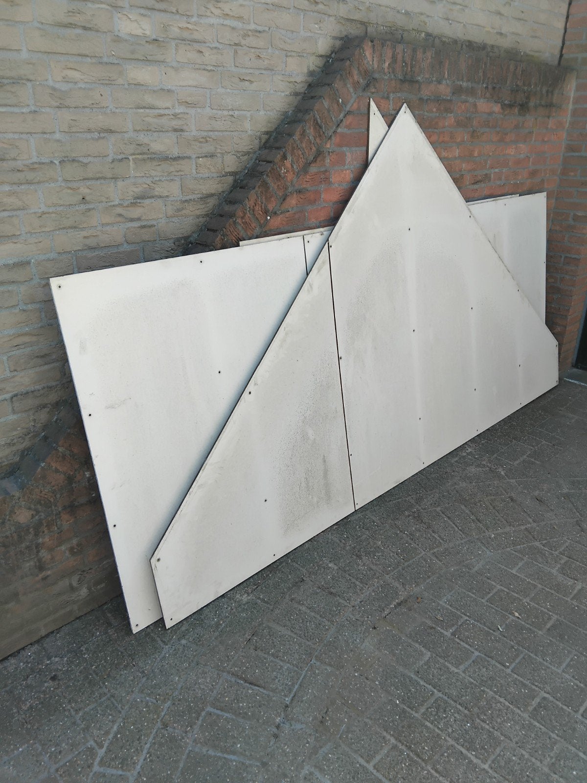 HPL- 3-hoeken,stroken,platen. Dikte 8mm (meer foto's volgen), Ophalen, Zo goed als nieuw, Overige metalen