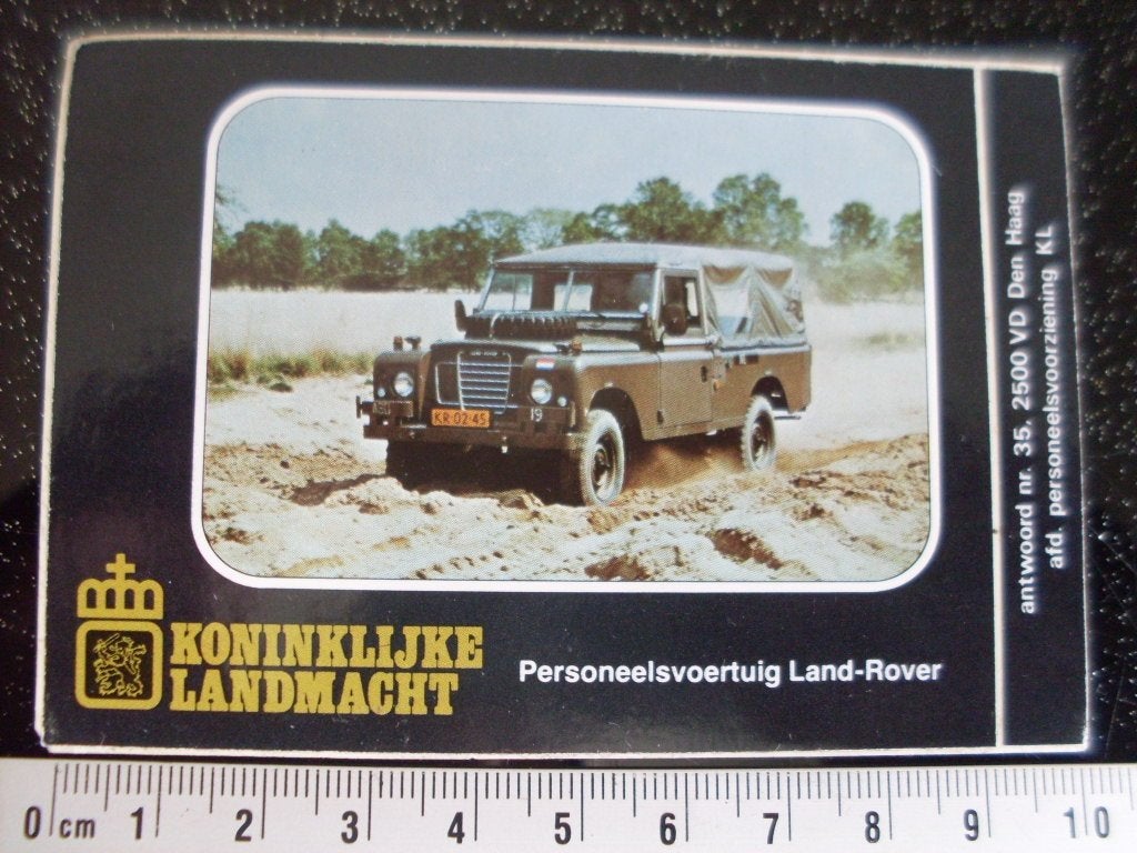sticker KL personeelsvoertuig land-rover logo embleem, Verzenden, Zo goed als nieuw, Bedrijf of Vereniging