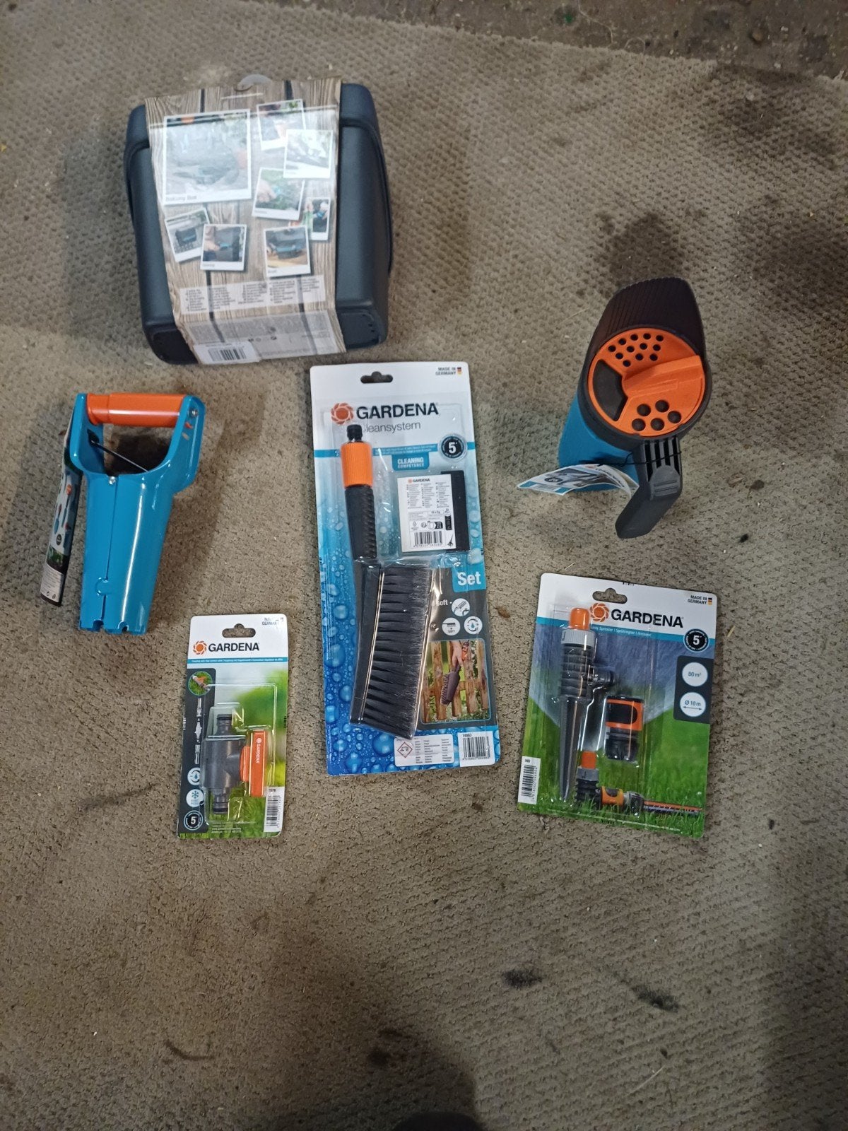 aanbieding diversen gardena gereedschap sprinkler  borstel, Ophalen of Verzenden, Nieuw