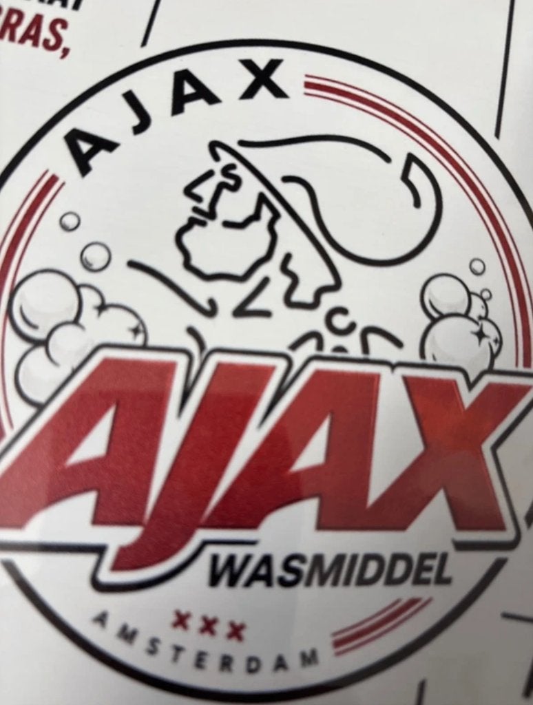 Unieke metalen tin plaat Ajax voor grap, Metaal, 30 cm, Industrieel, 20 cm