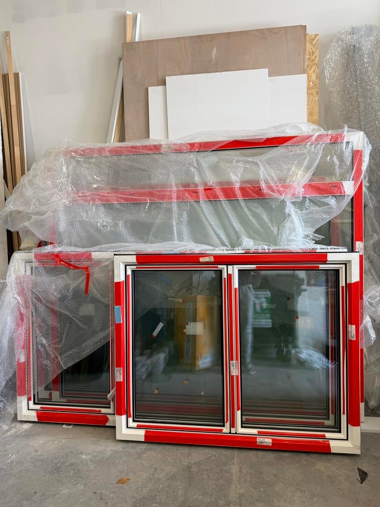 Nieuwe Reynaers Aluminium Kozijnen HR+++ RAL 9010 Mismeting, Ophalen, Raamkozijn, 150 tot 225 cm, 150 tot 225 cm