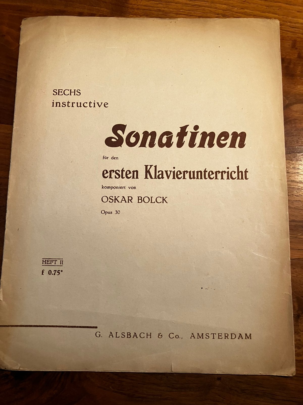 Sonates van Oskar bolck, Gebruikt, Klassiek, Ophalen of Verzenden, Artiest of Componist