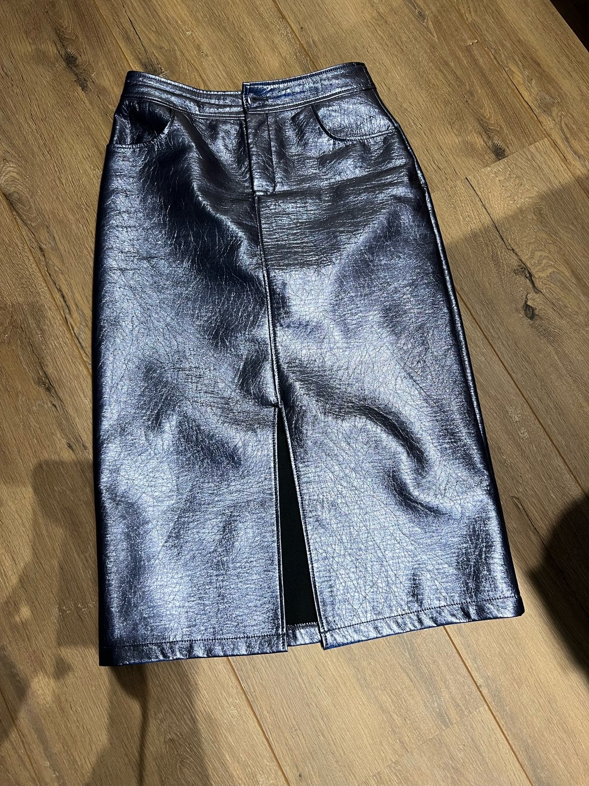 Stoere metallic faux leather rok van Ydence, Overige kleuren, Ophalen of Verzenden, Zo goed als nieuw, Knielengte