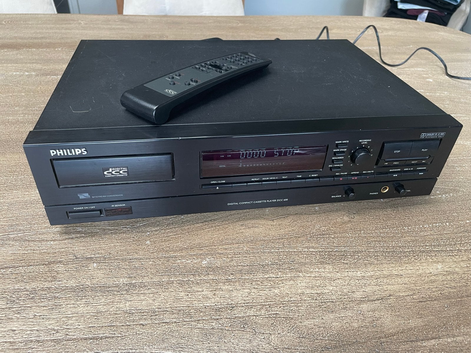 Philips DCC 600 Digital Compact Cassette Player, Ophalen of Verzenden, Enkel, Philips, Tiptoetsen