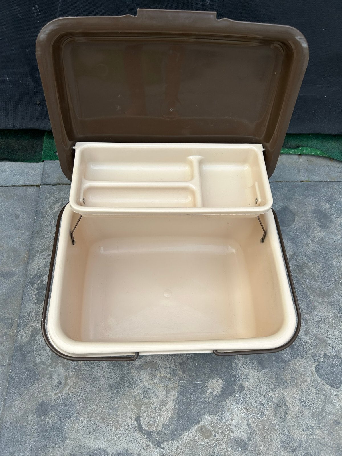 Curver viskoffer picknick mand opbergbox vintage, Ophalen of Verzenden, Gebruikt, Koffer of Tas