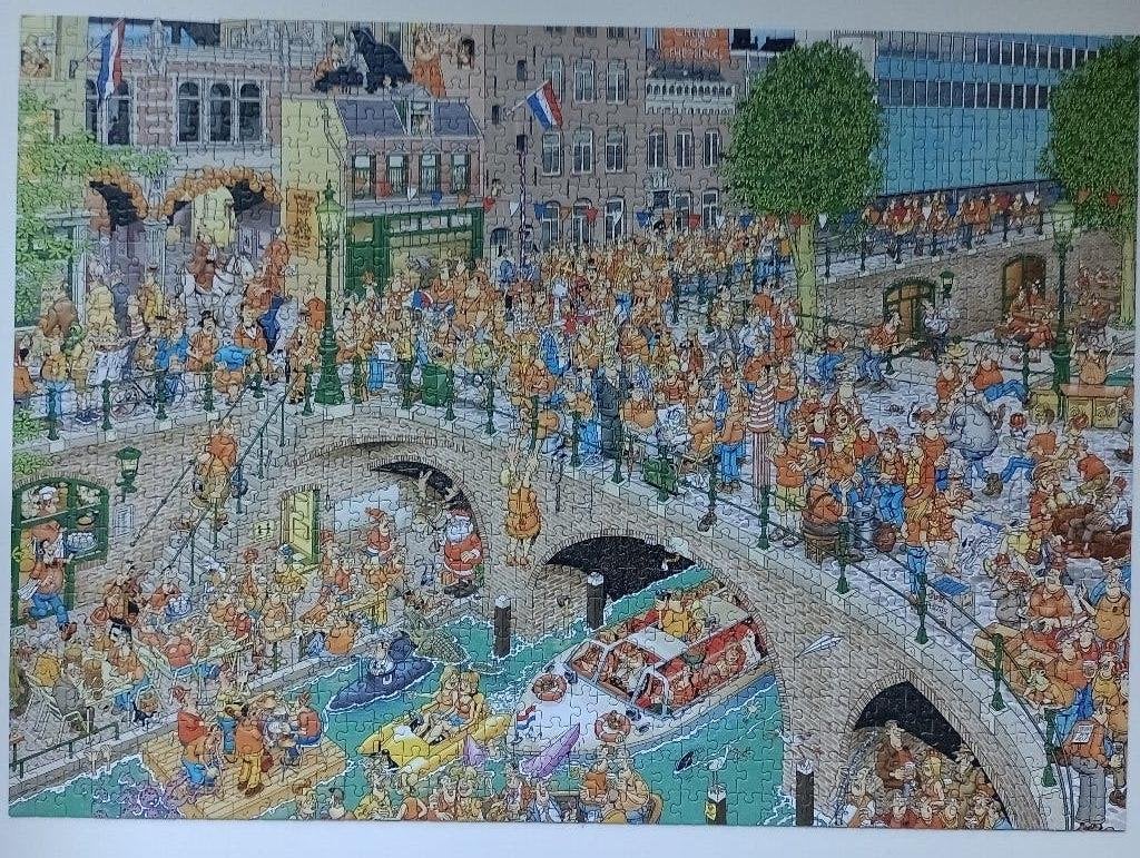 van Haasteren puzzel, Koningsdag, Hobby en Vrije tijd, Denksport en Puzzels, Ophalen, 500 t/m 1500 stukjes, Zo goed als nieuw