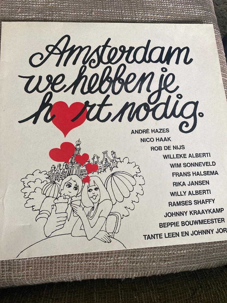 Amsterdam We Hebben Je Hart Nodig ( lp vinyl), Cd's en Dvd's, Vinyl | Nederlandstalig, Ophalen of Verzenden, Gebruikt, 12 inch