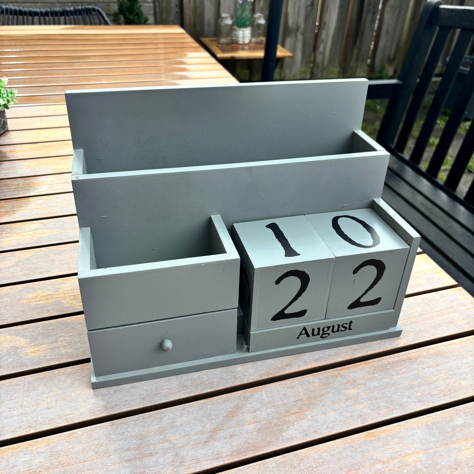 Houten bureau-organizer, Ophalen of Verzenden, Gebruikt