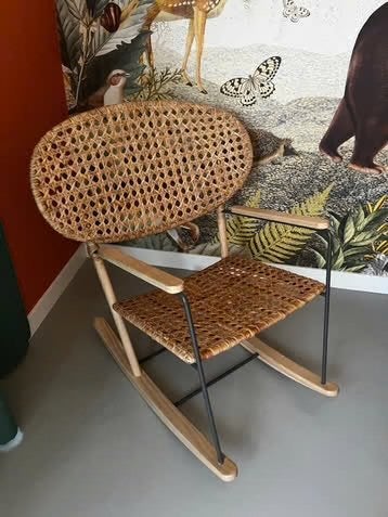 IKEA Gronadal schommelstoel, Bruin, Ophalen of Verzenden, Zo goed als nieuw, Eén