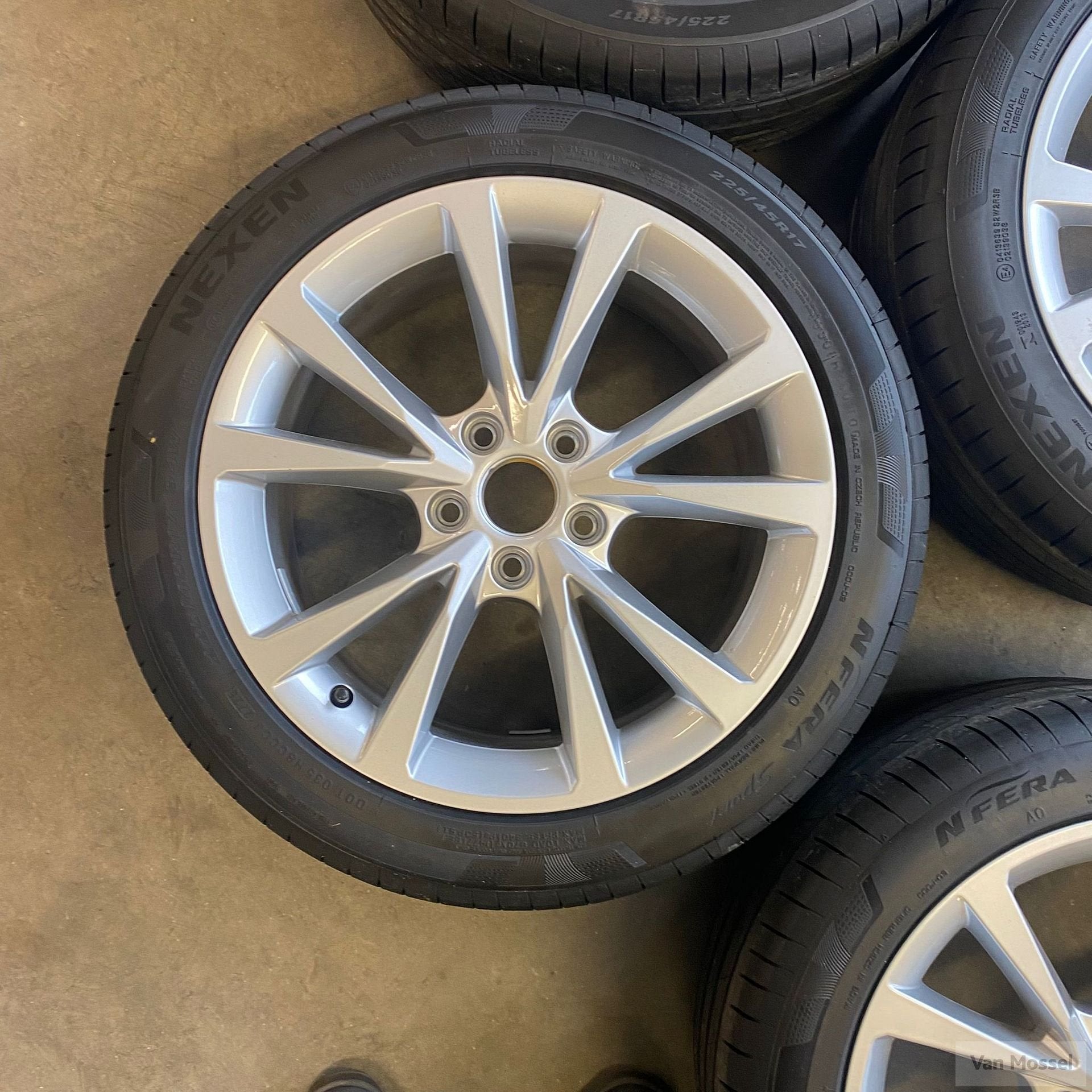 Audi A3 Nexen N Fera Sport 225/45/R17 94W, Gebruikt, -, -, Banden en Velgen