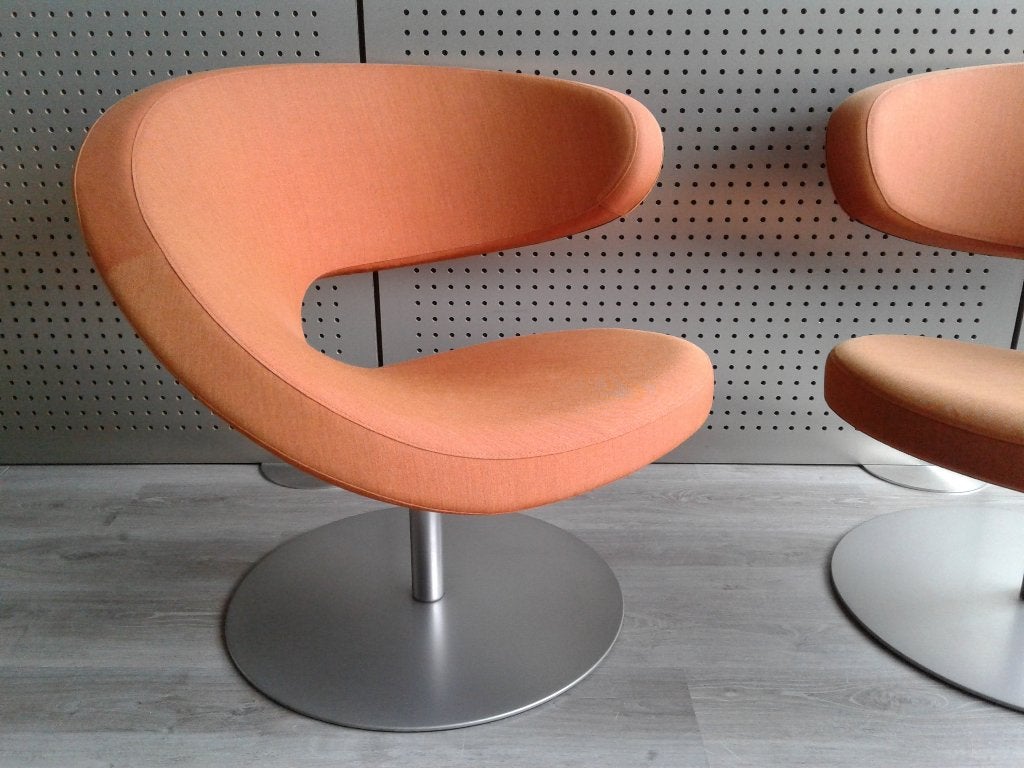 Set van 2x Variér (Stokke) Peel Club (Oranje), Zeer Mooi!, Huis en Inrichting, Fauteuils, Overige materialen, Ophalen of Verzenden