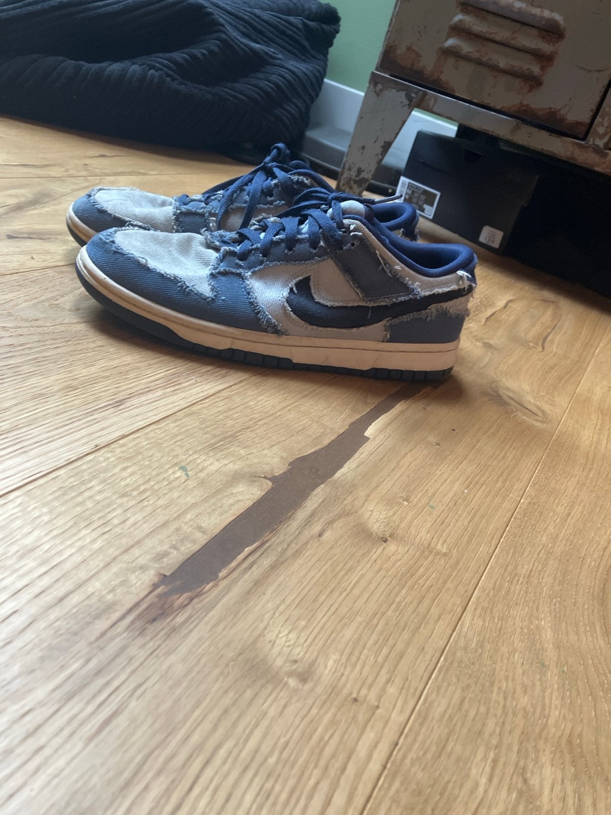 Nike Dunk Low 'Denim' - Maat 42.5, Ophalen of Verzenden, Gedragen, Blauw, Sneakers of Gympen