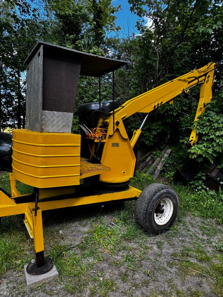 getrokken kraan, Ophalen, Graafmachine