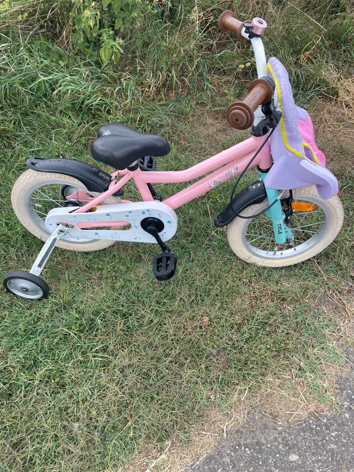 Mooie meisjes fiets, Ophalen of Verzenden, Zo goed als nieuw, 14 inch of minder, Handrem