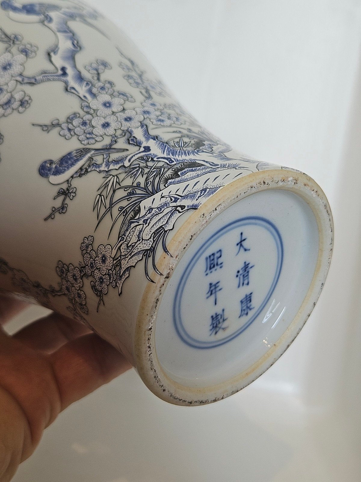 Vintage Chinees porselein vaas dekselvaas Kangxi revival, Ophalen of Verzenden