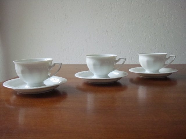 3 Rosenthal Maria "Weiss/Wit" Kop en Schotels Nieuw, Nieuw, Ophalen of Verzenden, Overige stijlen, Kop(pen) en/of Schotel(s)