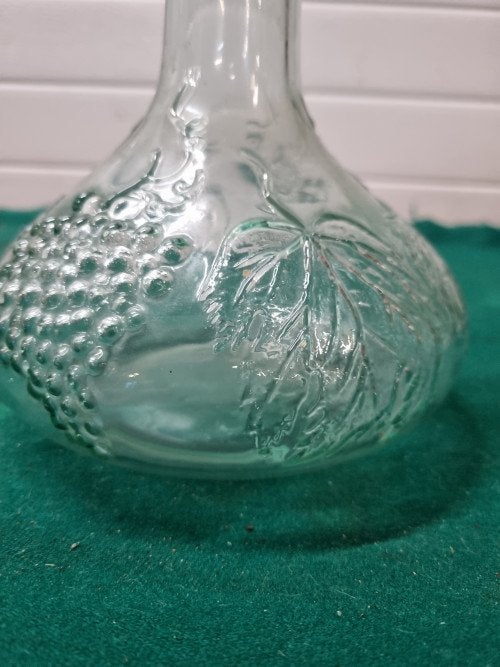 fles karaf vintage met druiven en bladeren, Ophalen of Verzenden, 'T Olde Gre-j, Info@toldegrej.nl, Endepoelstraat 20f Didam