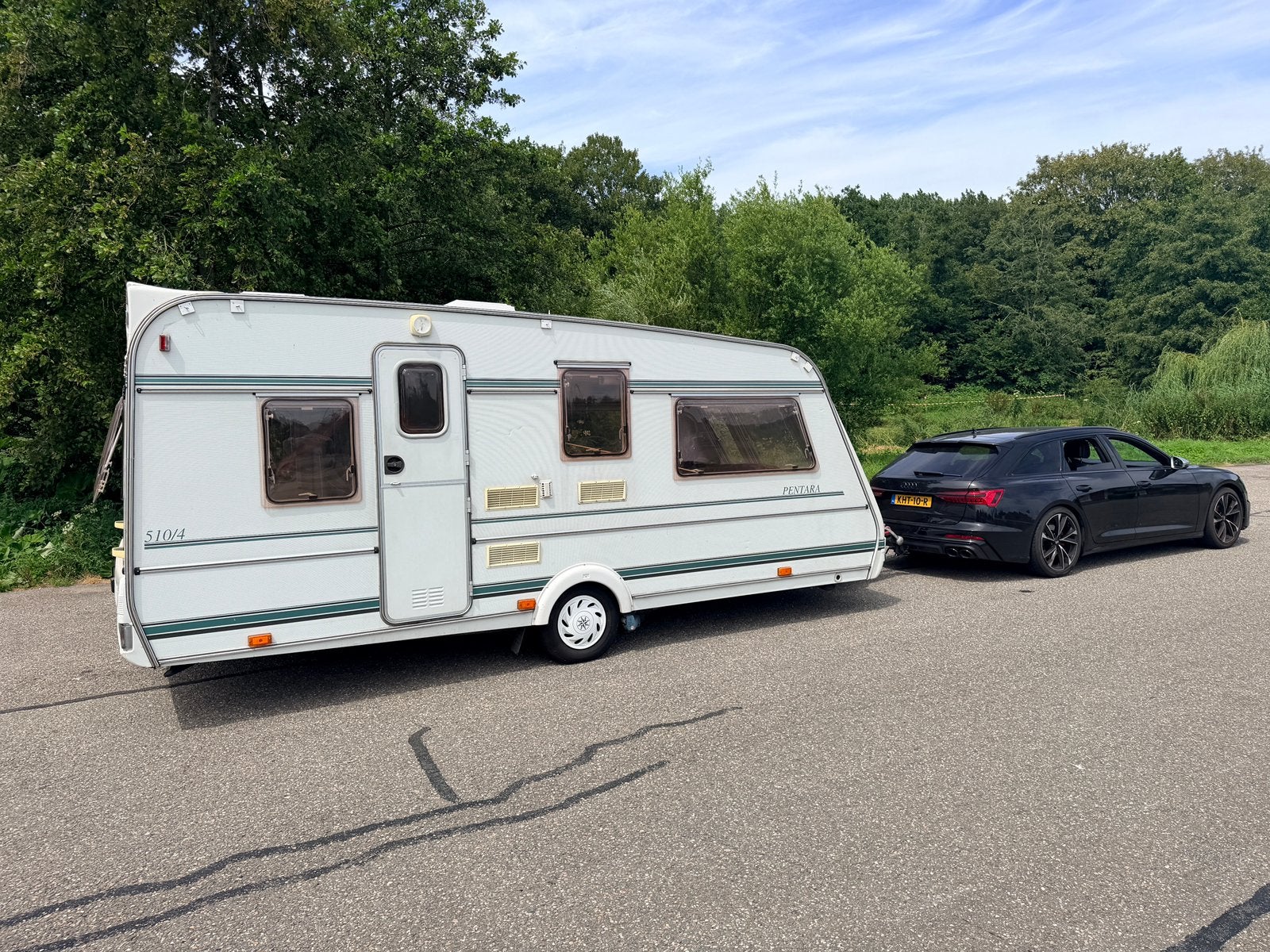Gerenoveerde Caravan met Airco, Mover, groot bed! (Compleet), Caravans en Kamperen, Caravans, Particulier, Tot en met 3, Luifel