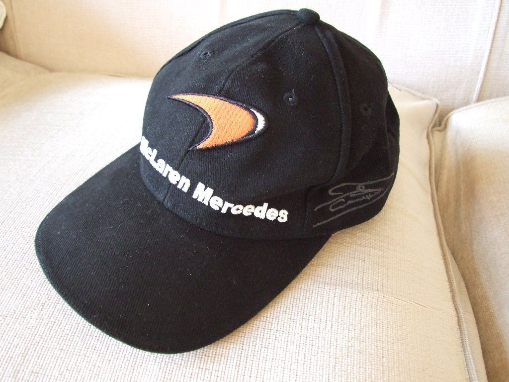 vintage west mercedes mc laren formule 1 cap mika hakkinen, Verzamelen, Ophalen of Verzenden, Nieuw, Auto's