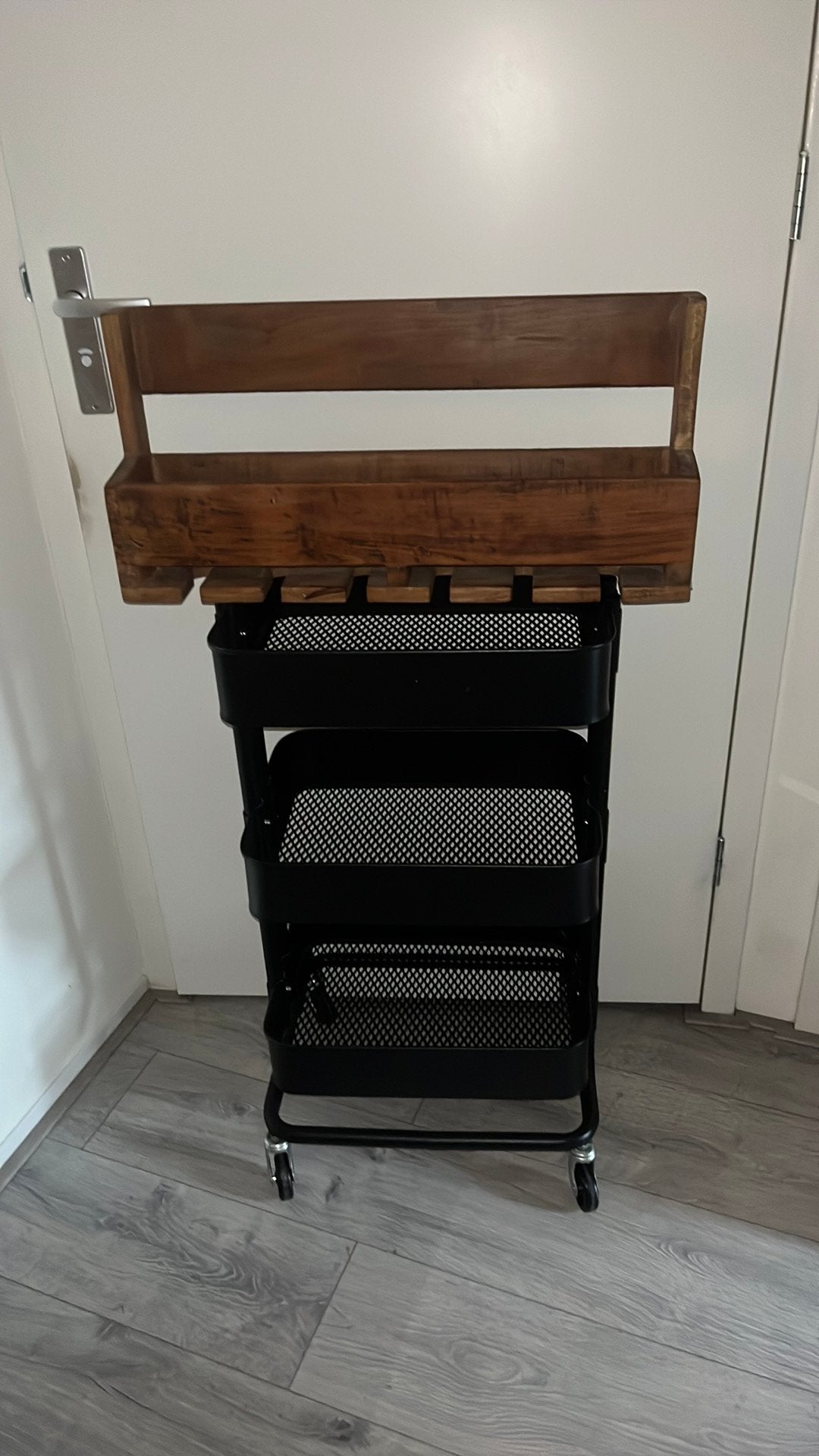IKEA Raskog trolley + Wijnrek Raw Materials (nwpr € 106 ), Ophalen, Gebruikt
