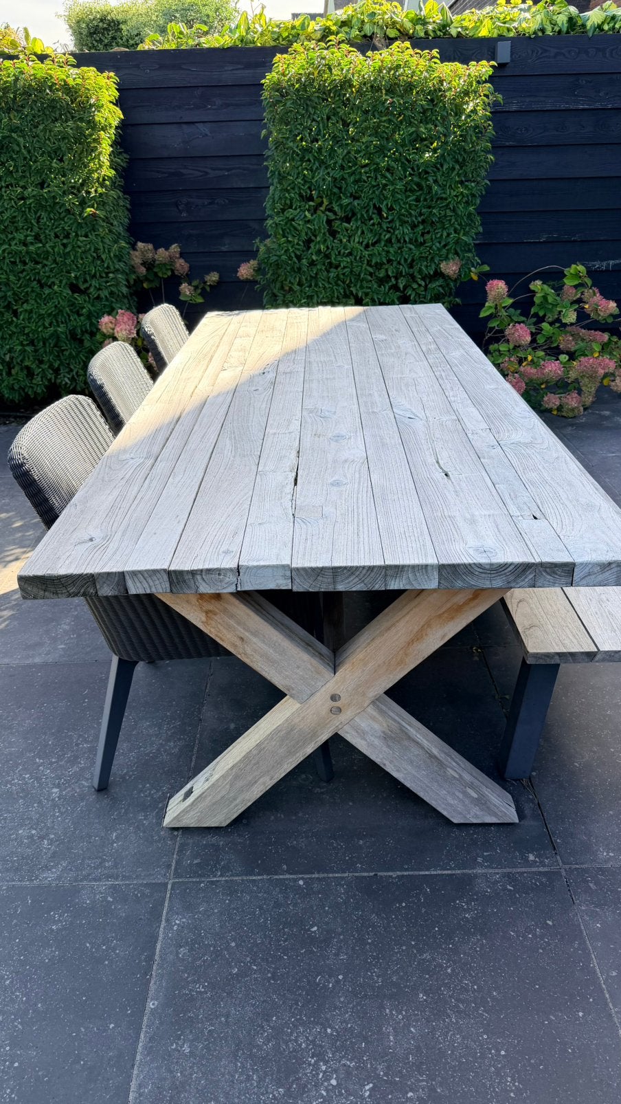 Houten tuintafel 4seasons Outdoor, Tuin en Terras, Ophalen, Zo goed als nieuw, Rechthoekig, Hout
