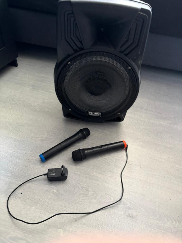 blutooth box met microfoons, Ophalen, Zo goed als nieuw, Complete set