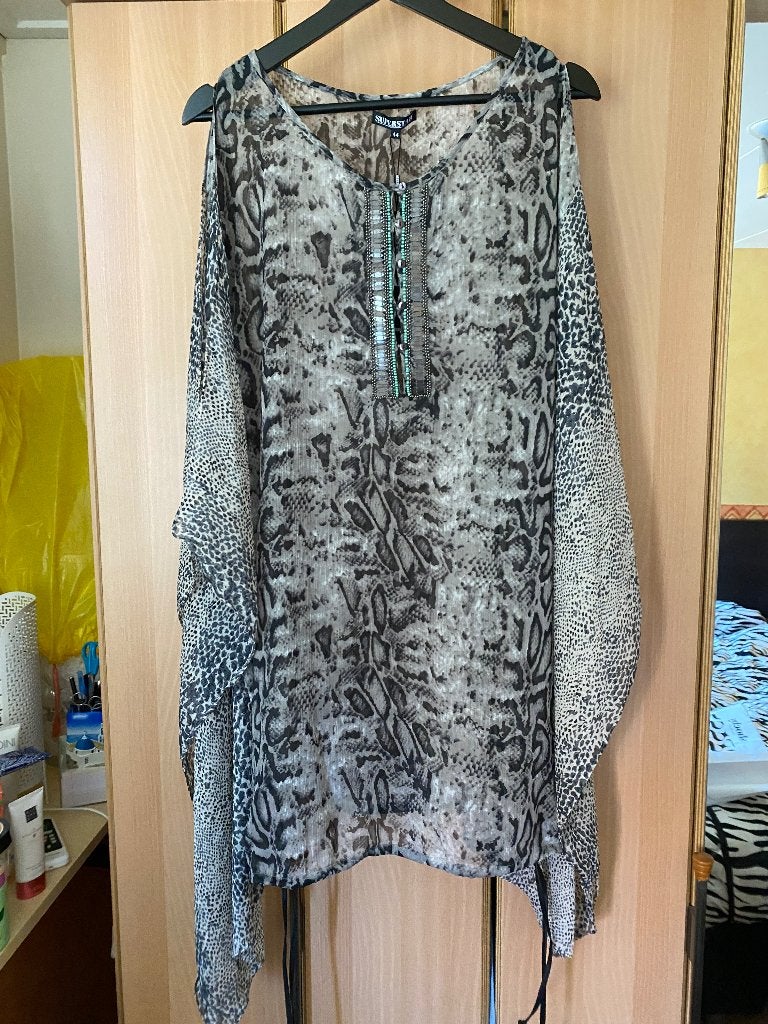 Nieuw slangenprint tuniek superstar, Meerkleurig, Maat 42/44 (L), Nieuw, Ophalen of Verzenden