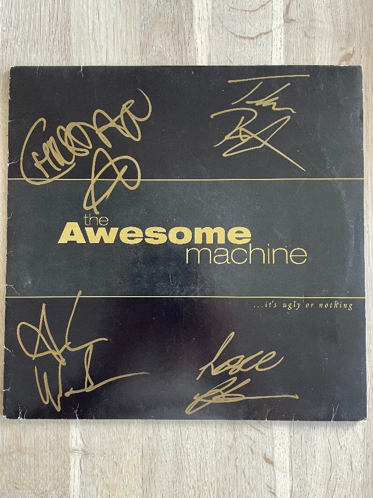LP The Awesome machine- it’s ugly or nothing handtekeningen, LP, Gebruikt, Overige formaten, Ophalen of Verzenden