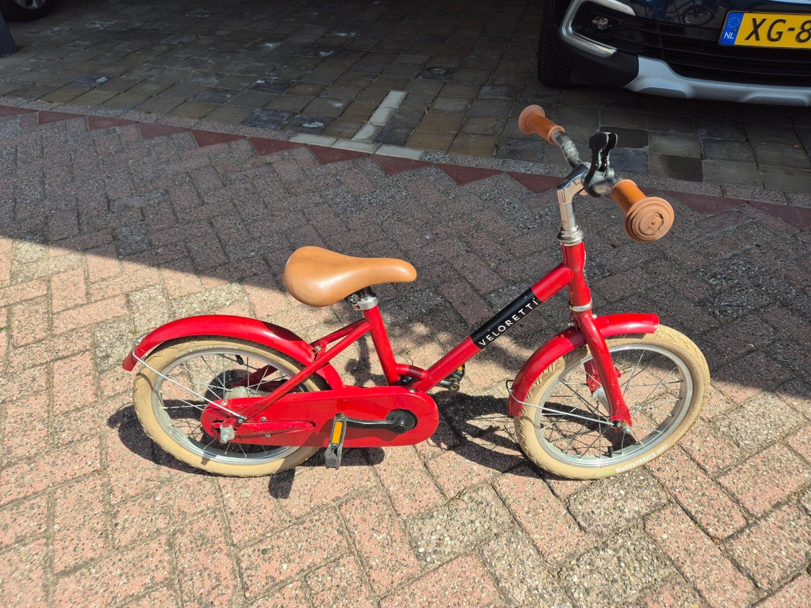 Veloretti kinderfiets 14 inch - veel gebruikt, terugtraprem, Ophalen, Terugtraprem, Gebruikt, Veloretti
