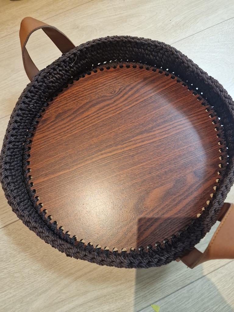 Handgemaakte manden met houten bodem - 5 stuks, Ophalen of Verzenden