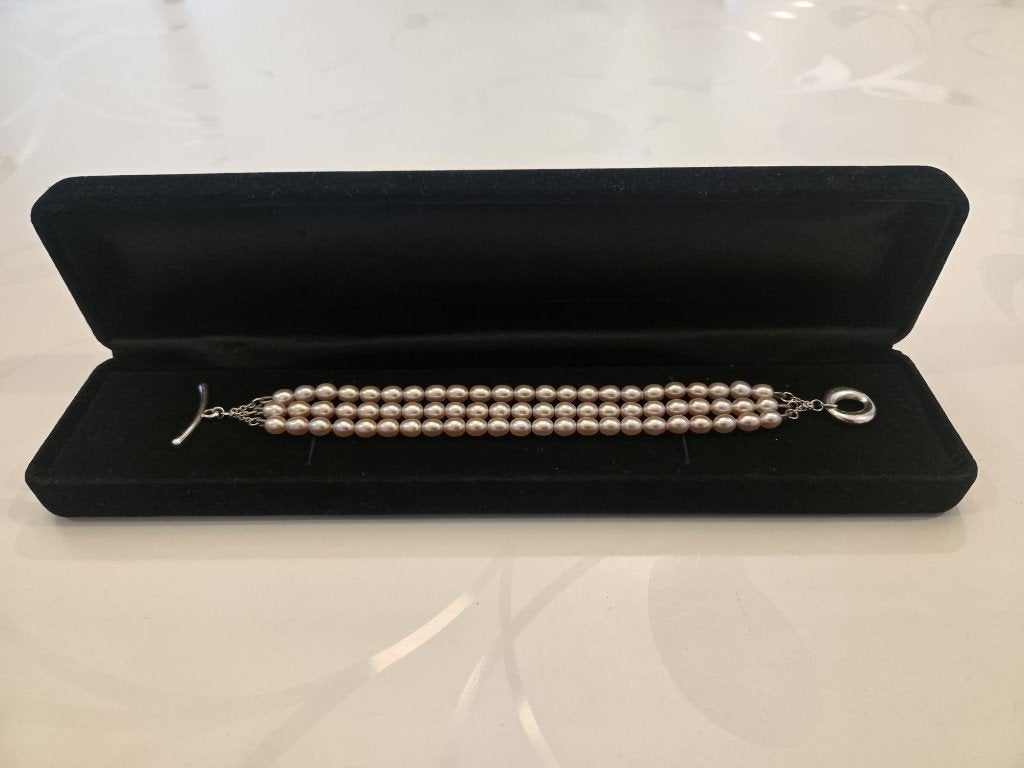 Tiffany & Co. Elsa Peretti Sevillana Parelarmband, Wit, Ophalen of Verzenden, Zo goed als nieuw, Met bedels of kralen
