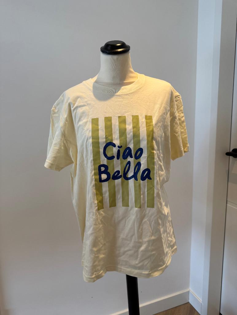 Nieuw creme wit Ciao Bella tshirt shirt top L 38 40 blouse, Maat 38/40 (M), Wit, Nieuw, Ophalen of Verzenden