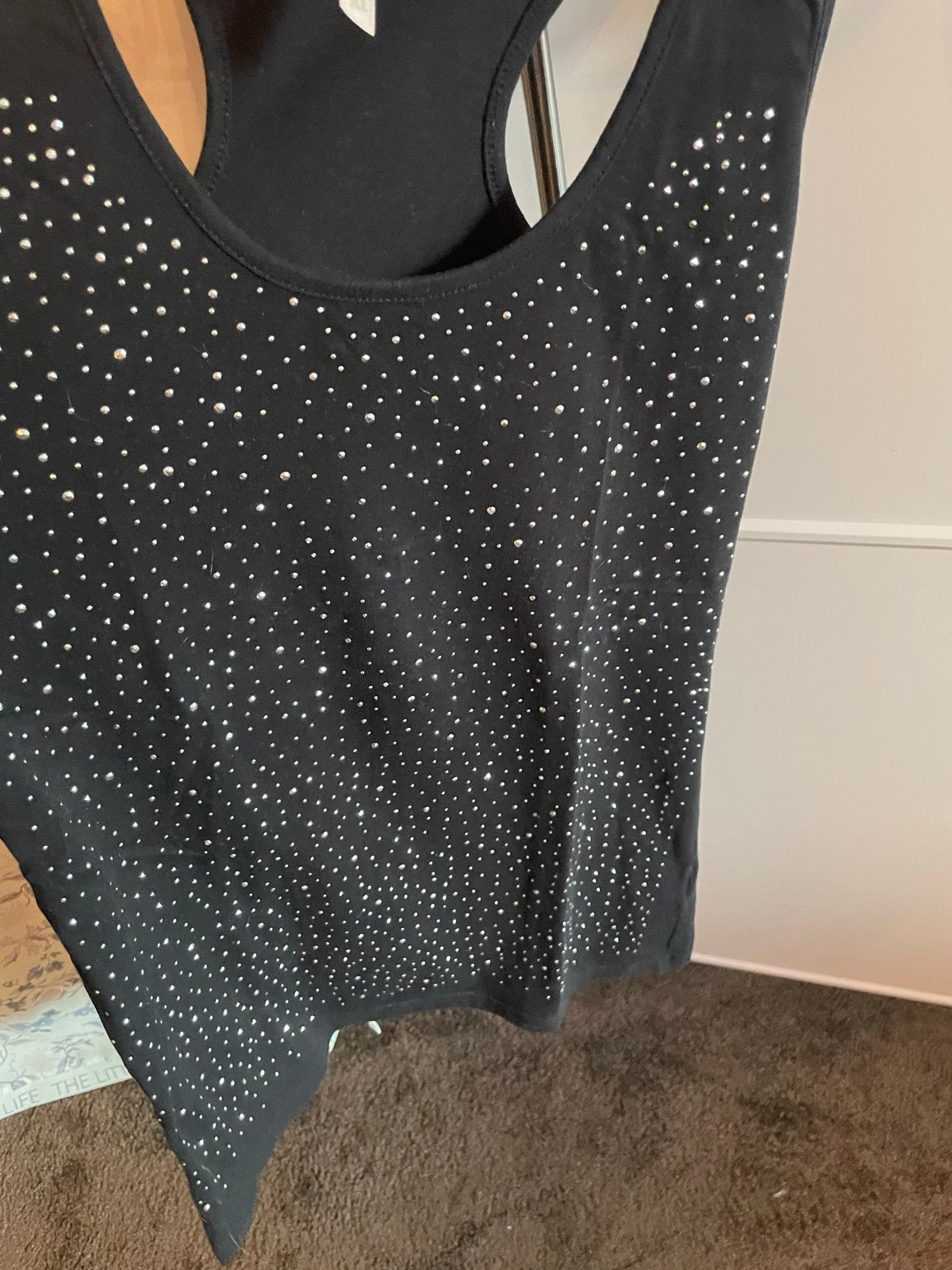 Zwart mouwloos topje met studs - Super Luscious CLCT, Maat 38/40 (M), Zwart, Ophalen of Verzenden, Zo goed als nieuw