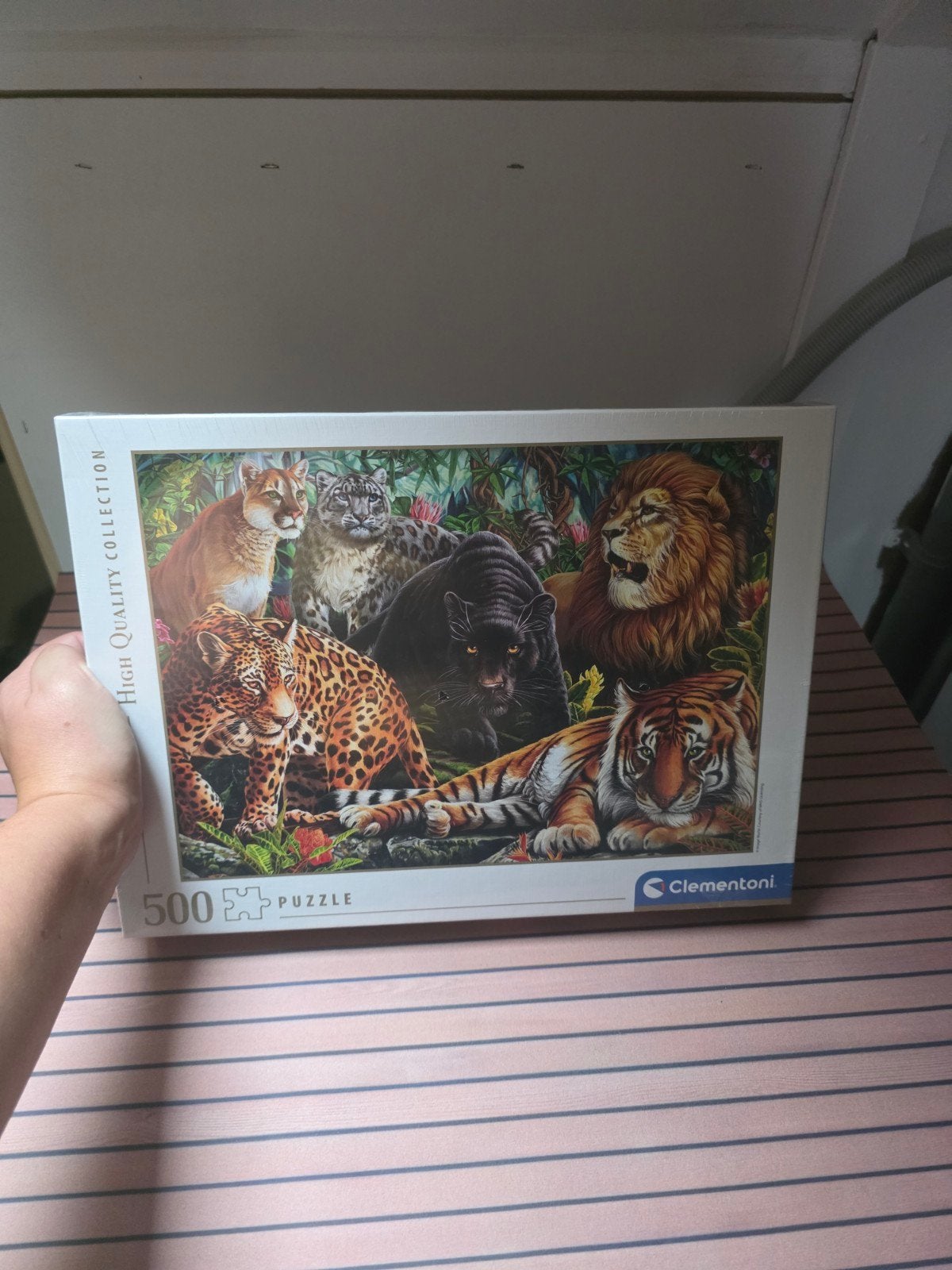 Nieuwe Clementoni puzzel 500 stukjes - Wilde katten, Ophalen, 500 t/m 1500 stukjes, Nieuw, Legpuzzel