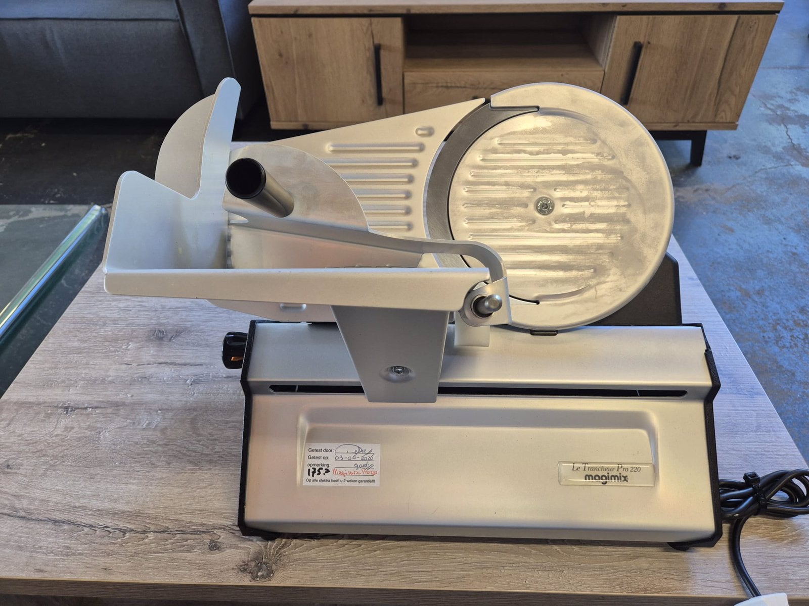 Magimix Le Trancheur Pro 220 - snijmachine, Gebruikt, Zilver, Ophalen of Verzenden, Snijmachine