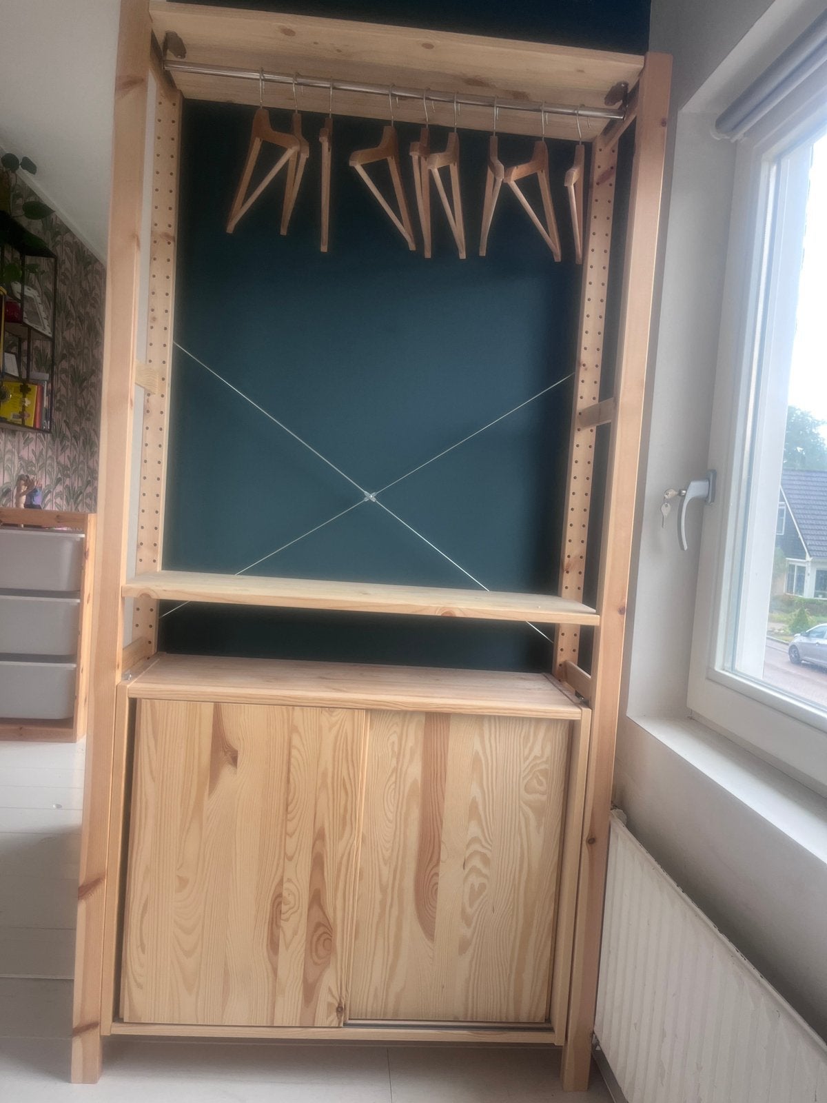 Ivar stellingkast, Ophalen, Met deur(en), Zo goed als nieuw, Minder dan 150 cm
