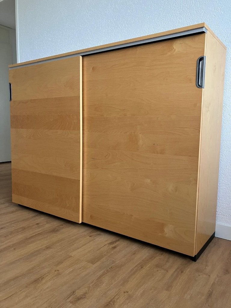 IKEA GALANT archiefkast met schuifdeuren berken (2 stuks), Ophalen, Met plank(en), Gebruikt, 100 tot 150 cm