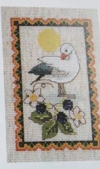 Borduurpatroon  Zeemeeuw   nr 5644, Hobby en Vrije tijd, Verzenden, Nieuw, Handborduren, Patroon